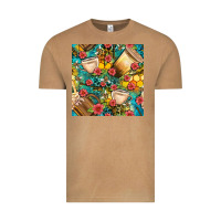 Vintage Camel honey and bee coffee cup with flowers and leopard seamless pattern bbs Vintage Tee - BundleAndBundleShop