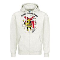 Oatmeal Heather boujee softball mama Zipper Hoodie - JahusDesignShop