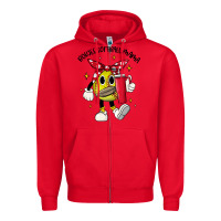 Red boujee softball mama Zipper Hoodie - JahusDesignShop