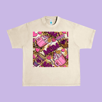 Mom Coffee Cups With Leopard Digital Paper Urban Heavy Tee Designed By Bundleandbundleshop