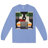 Colony Blue afro comb seamless pattern Long Sleeve Tee - BundleAndBundleShop