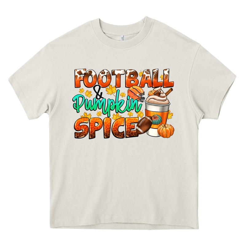 Football Pumpkin Spice Heavy Core Tee by CowGirlArtShop | Teevron