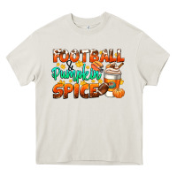 Cream football pumpkin spice Heavy Core Tee - CowGirlArtShop
