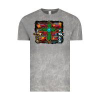 Cloud Rock cross leopard cowhide glitter serape Vintage Tee - RanaPortraitStore