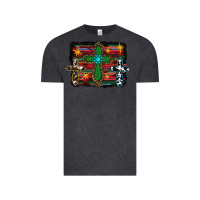 Vintage Black cross leopard cowhide glitter serape Vintage Tee - RanaPortraitStore