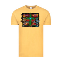 Vintage Mustard cross leopard cowhide glitter serape Vintage Tee - RanaPortraitStore