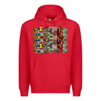 Red autism brushstore Premium Hoodie - RacoonDesign