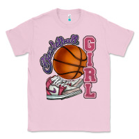 Bubblegum Pink Basketball girl Classic Tee - HowdyJamesFarm