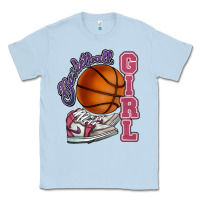 Dusty Blue Basketball girl Classic Tee - HowdyJamesFarm