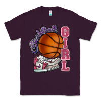 Plum Basketball girl Classic Tee - HowdyJamesFarm