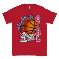 Red Basketball girl Classic Tee - HowdyJamesFarm