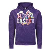 Cloud Purple happy easter Vintage Hoodie - LillyAllenDesigns