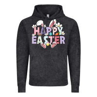 Vintage Black happy easter Vintage Hoodie - LillyAllenDesigns