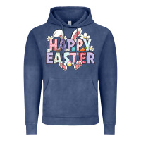 Vintage Denim happy easter Vintage Hoodie - LillyAllenDesigns