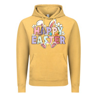 Vintage Mustard happy easter Vintage Hoodie - LillyAllenDesigns