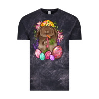 Cloud Black Rabbit And Carrot Easter Vintage Tee - BundleAndBundleShop