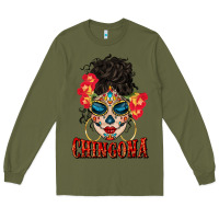 Army Green chingona latina bun mama Long Sleeve Tee - BundleAndBundleShop