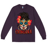 Plum chingona latina bun mama Long Sleeve Tee - BundleAndBundleShop