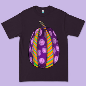 Watercolor Halloween Pumpkin Premium Tee Designed By Ranaportraitstore