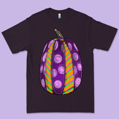 Watercolor Halloween Pumpkin Premium Tee Designed By Ranaportraitstore