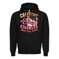 Black caffeine and kindness brewtiful blend Zipper Hoodie - JahusDesignShop