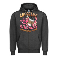 Charcoal Heather caffeine and kindness brewtiful blend Zipper Hoodie - JahusDesignShop