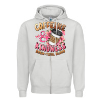 Dove Grey caffeine and kindness brewtiful blend Zipper Hoodie - JahusDesignShop