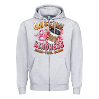 Heather Grey caffeine and kindness brewtiful blend Zipper Hoodie - JahusDesignShop