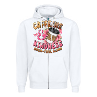 White caffeine and kindness brewtiful blend Zipper Hoodie - JahusDesignShop