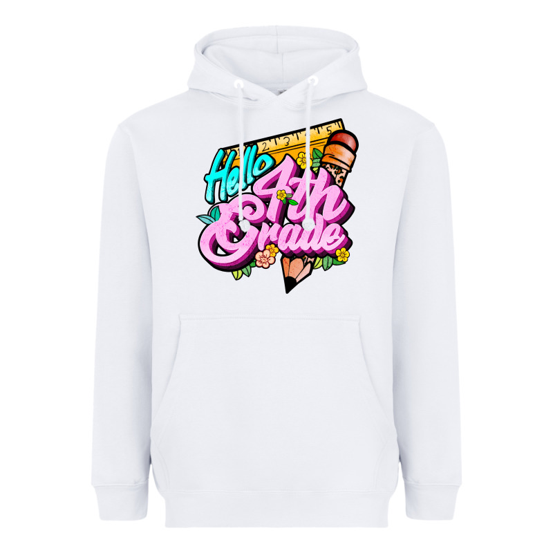 Hello 4th Grade Heavyweight Hoodie by JahusDesignShop | Teevron