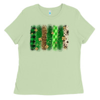 Matcha St. Patrick's Day brushstroke Ladies Tee - OliviaCreatesArt