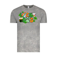 Cloud Rock lucky dog St. Patricks Day Vintage Tee - FaDigitalArtStudio