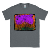 Charcoal Heather halloween spider web background Classic Tee - Jasminsmagicworld