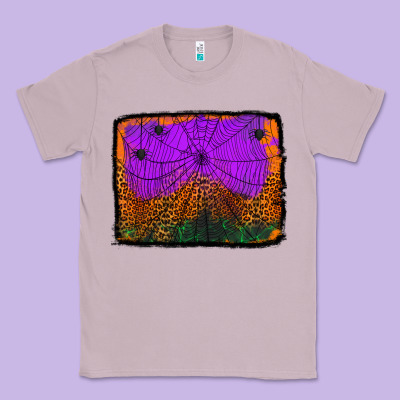 Halloween Spider Web Background Classic Tee Designed By Jasminsmagicworld