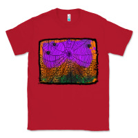 Red halloween spider web background Classic Tee - Jasminsmagicworld