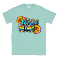 Seafoam Blessed mom Classic Tee - CowGirlArtShop