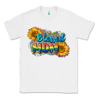White Blessed mom Classic Tee - CowGirlArtShop