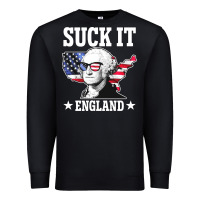Black funny george washington suck it england Premium Sweatshirt - DesigneFamous