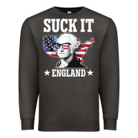 Smoke funny george washington suck it england Premium Sweatshirt - DesigneFamous