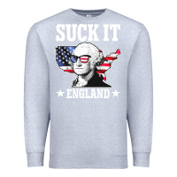 Heather Grey funny george washington suck it england Premium Sweatshirt - DesigneFamous