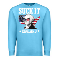 Ocean Blue funny george washington suck it england Premium Sweatshirt - DesigneFamous