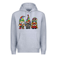 Heather Grey autism gnomies Premium Hoodie - RacoonDesign