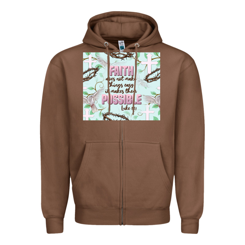 Faith Does Not Make Things Easy Zipper Hoodie by JahusDesignShop | Teevron