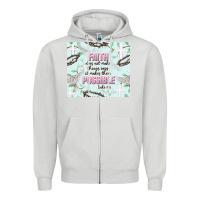 Dove Grey faith does not make things easy Zipper Hoodie - JahusDesignShop