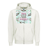 Oatmeal Heather faith does not make things easy Zipper Hoodie - JahusDesignShop