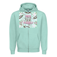 Seafoam faith does not make things easy Zipper Hoodie - JahusDesignShop