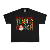 Black Santa's Favorite Tennis Coach For Christmas Urban Heavy Tee - FaDigitalArtStudio