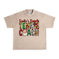 French Oak Santa's Favorite Tennis Coach For Christmas Urban Heavy Tee - FaDigitalArtStudio