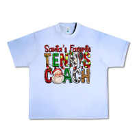 Grape Ice Santa's Favorite Tennis Coach For Christmas Urban Heavy Tee - FaDigitalArtStudio