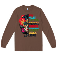 Chestnut sugar skull women hispanic heritage month Long Sleeve Tee - BundleAndBundleShop